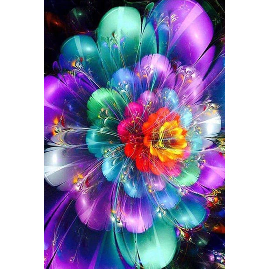 DIY Diamond Painting - Regenboogbloemen PIX-761 - Diamond