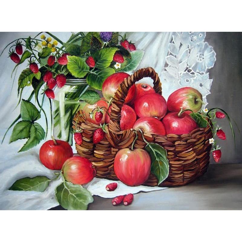 DIY Diamond Painting - Stilleven van Apple PIX-405 - Diamond