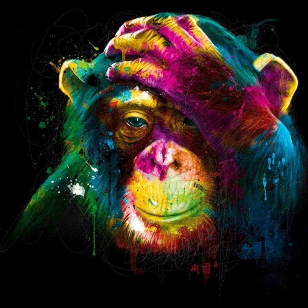 Kleurvolle Aap | Diamond Painting