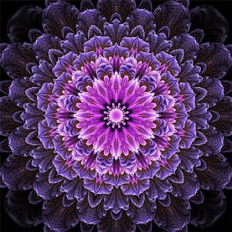 Mandala-paars - 40x40cm (Min. formaat i.v.m. details) /