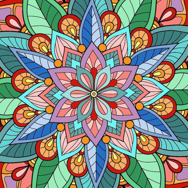 Mandala pastel - 40x40cm (Min. formaat i.v.m. details) /
