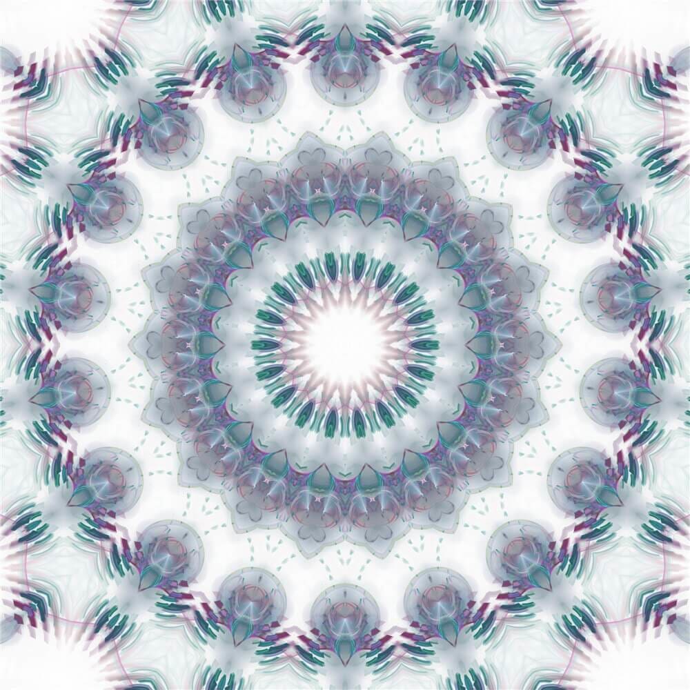 Mandala wit/paars - 40x40cm (Min. formaat i.v.m. details) /