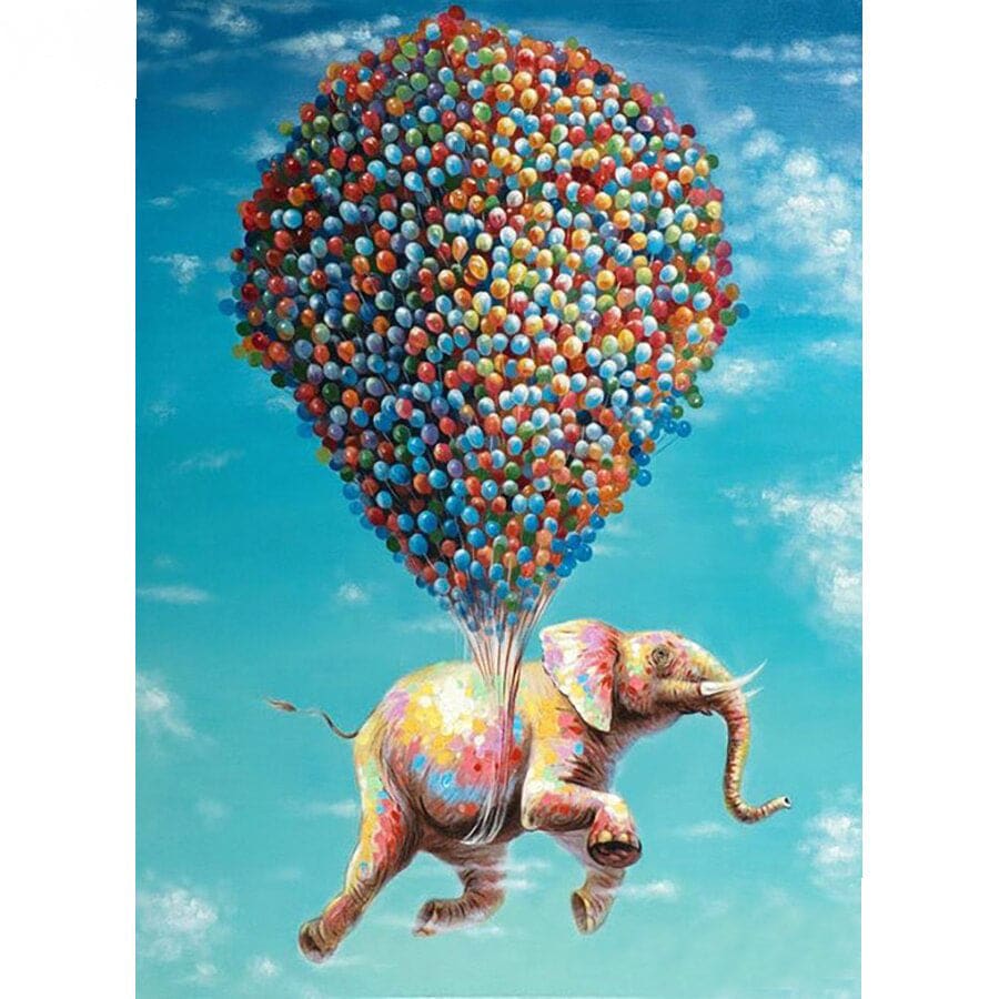 Olifant - Ballonnen | Diamond Painting