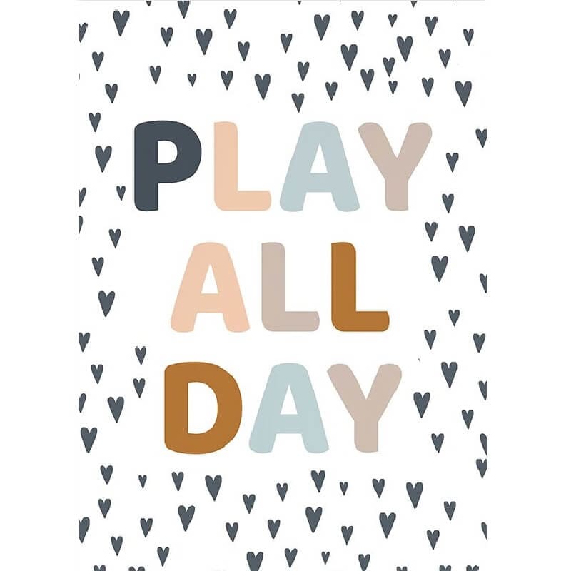 Play all day - 40x50cm (Min. formaat i.v.m. details) /