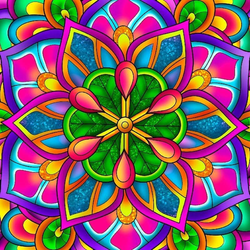 Roze mandala - 40x40cm (Min. formaat i.v.m. details) /