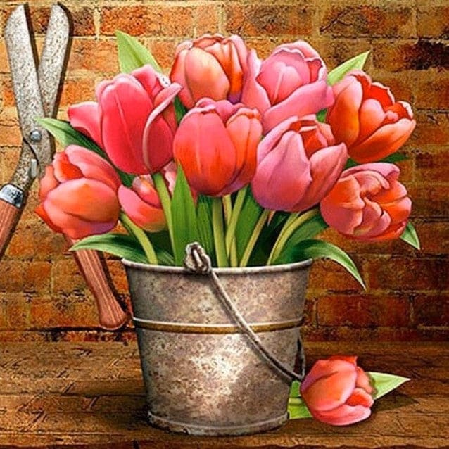 Roze Tulpen | Diamond Painting