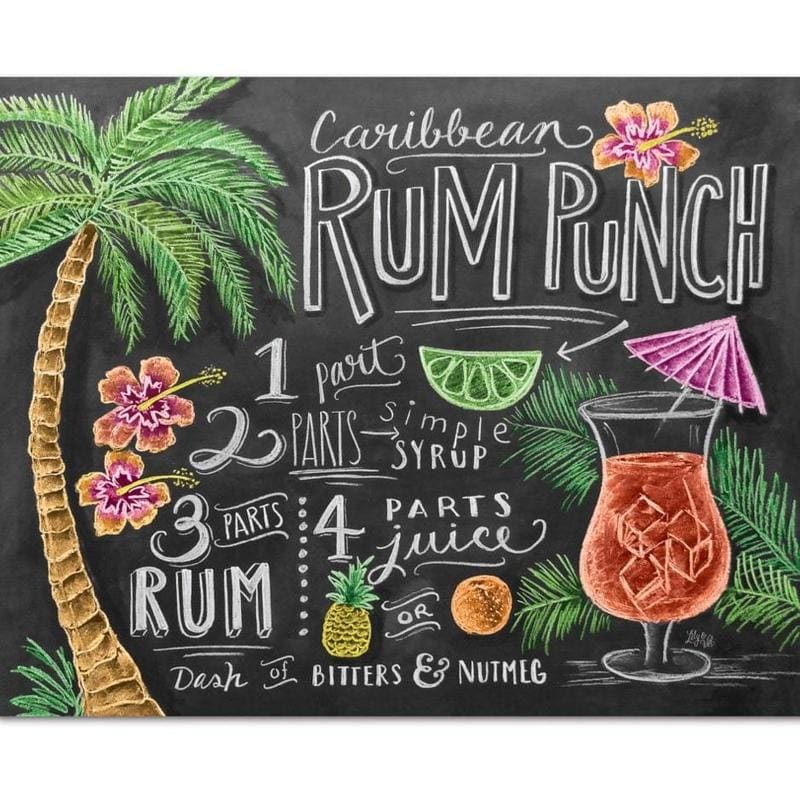 Rum punch - 40x50cm (Minimaal formaat i.v.m. details) /