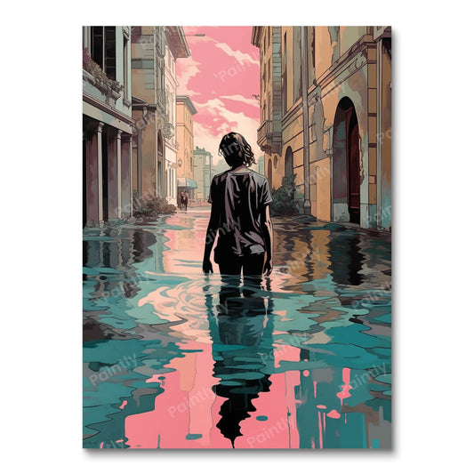 Roze lagen van een meisje (diamond painting)