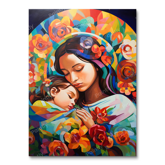Levendig moederschap (diamond painting)