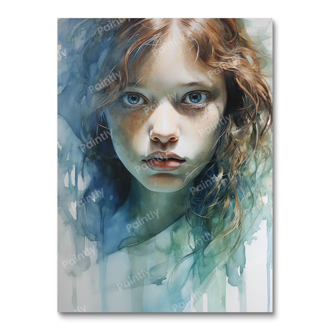 Sereniteit in blauw (diamond painting)