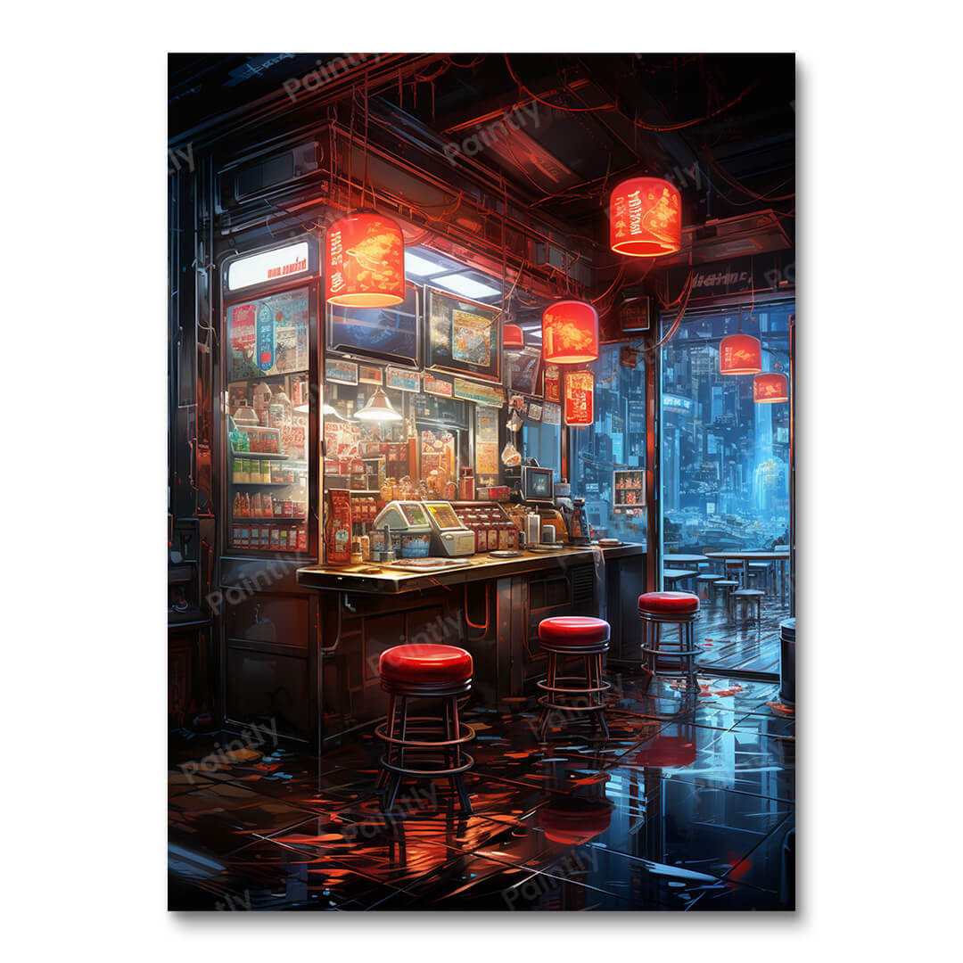 Rode maaltijd (diamond painting)