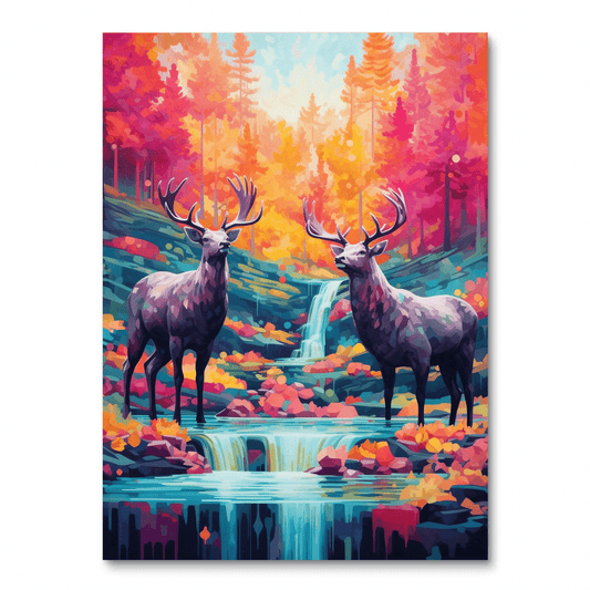 Herfst Herten Duo (Diamond Painting)