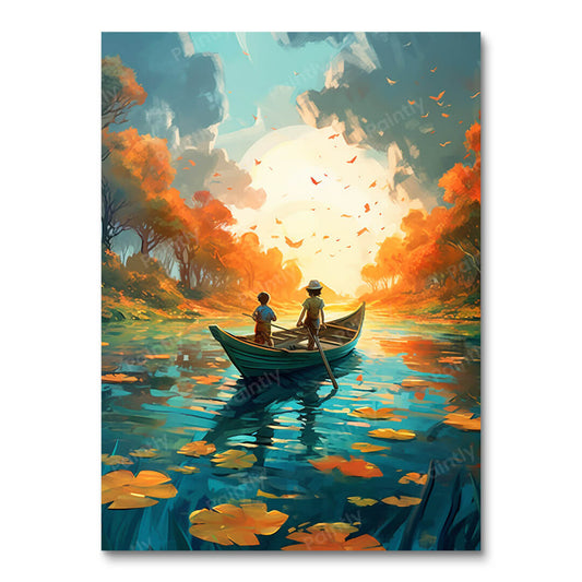 Lente Boat Stroll (Diamond Painting)