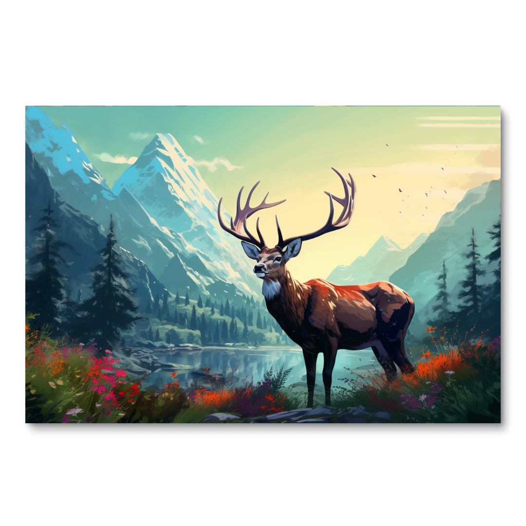 Weide-majesteit hert (diamond painting)