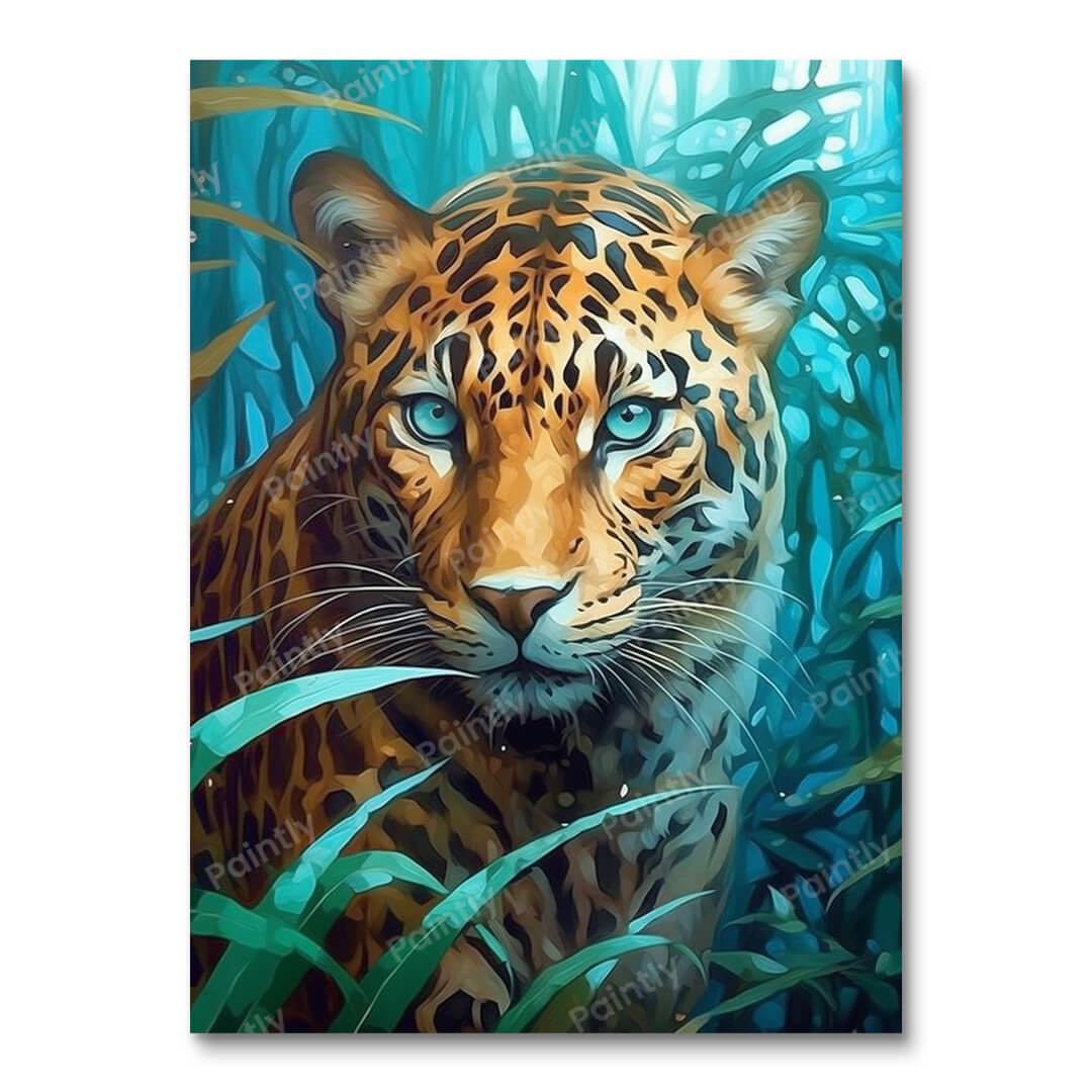 De luipaardblik (diamond painting)