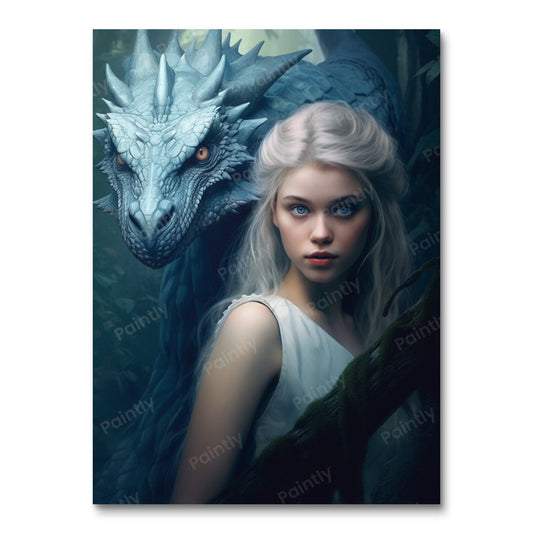 Omhelzing van de draak (diamond painting)