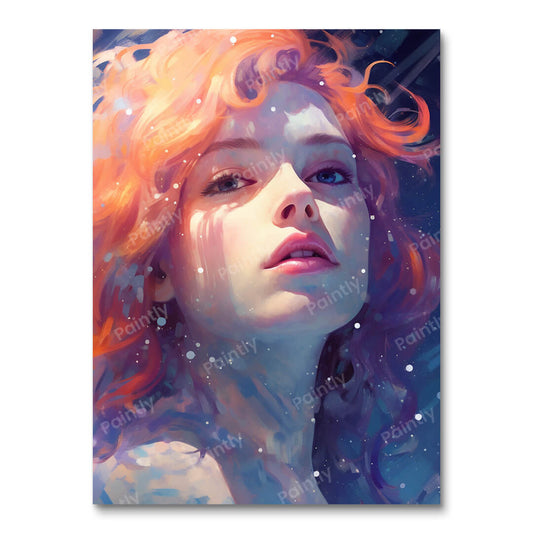 Lichtgevende sloten meisje (diamond painting)