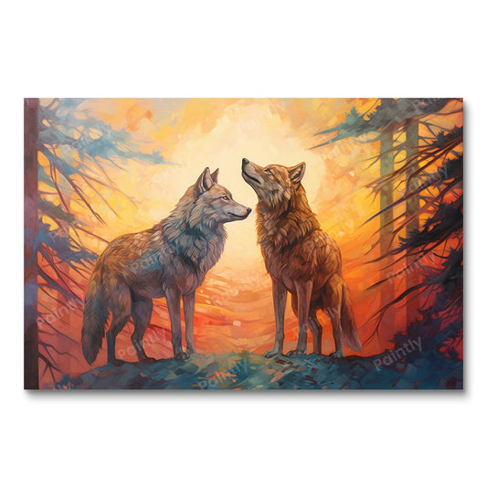 Serenade van wolven (diamond painting)
