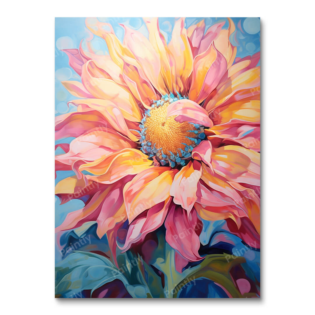 Gedurfde zonnebloemdromen (diamond painting)