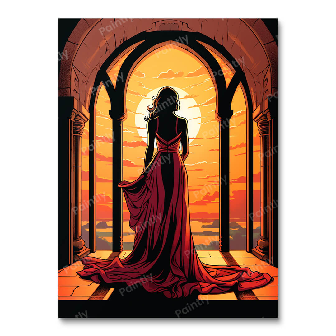 De vrouw in kleur (diamond painting)