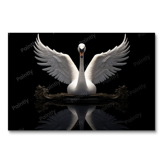 Stille zwaansymmetrie (diamond painting)