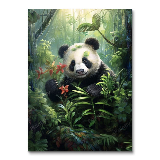 Panda's kostbare wildernis (diamond painting)