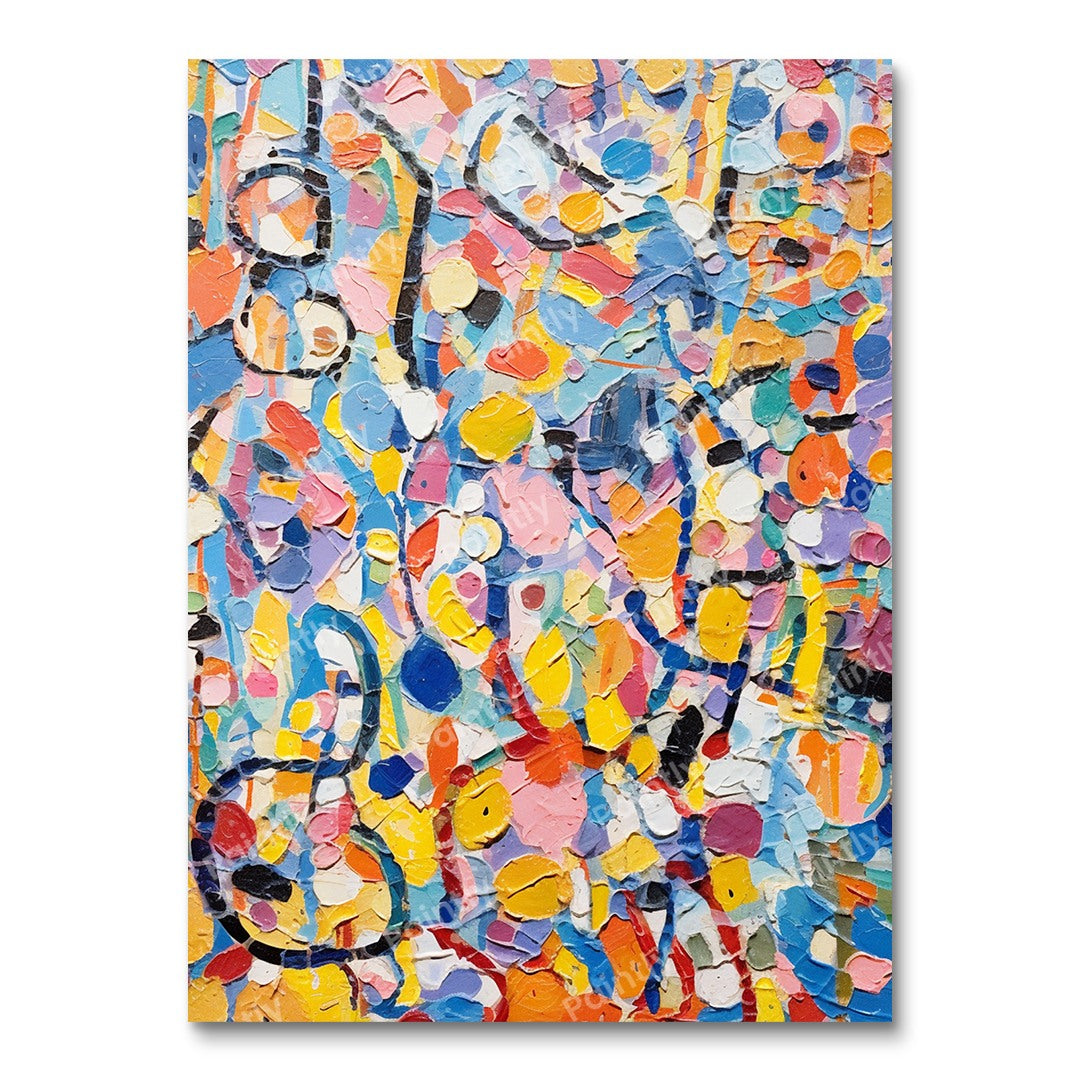 Kleurrijke abstracties (diamond painting)