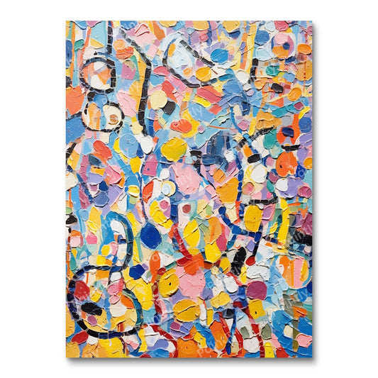 Kleurrijke abstracties (diamond painting)