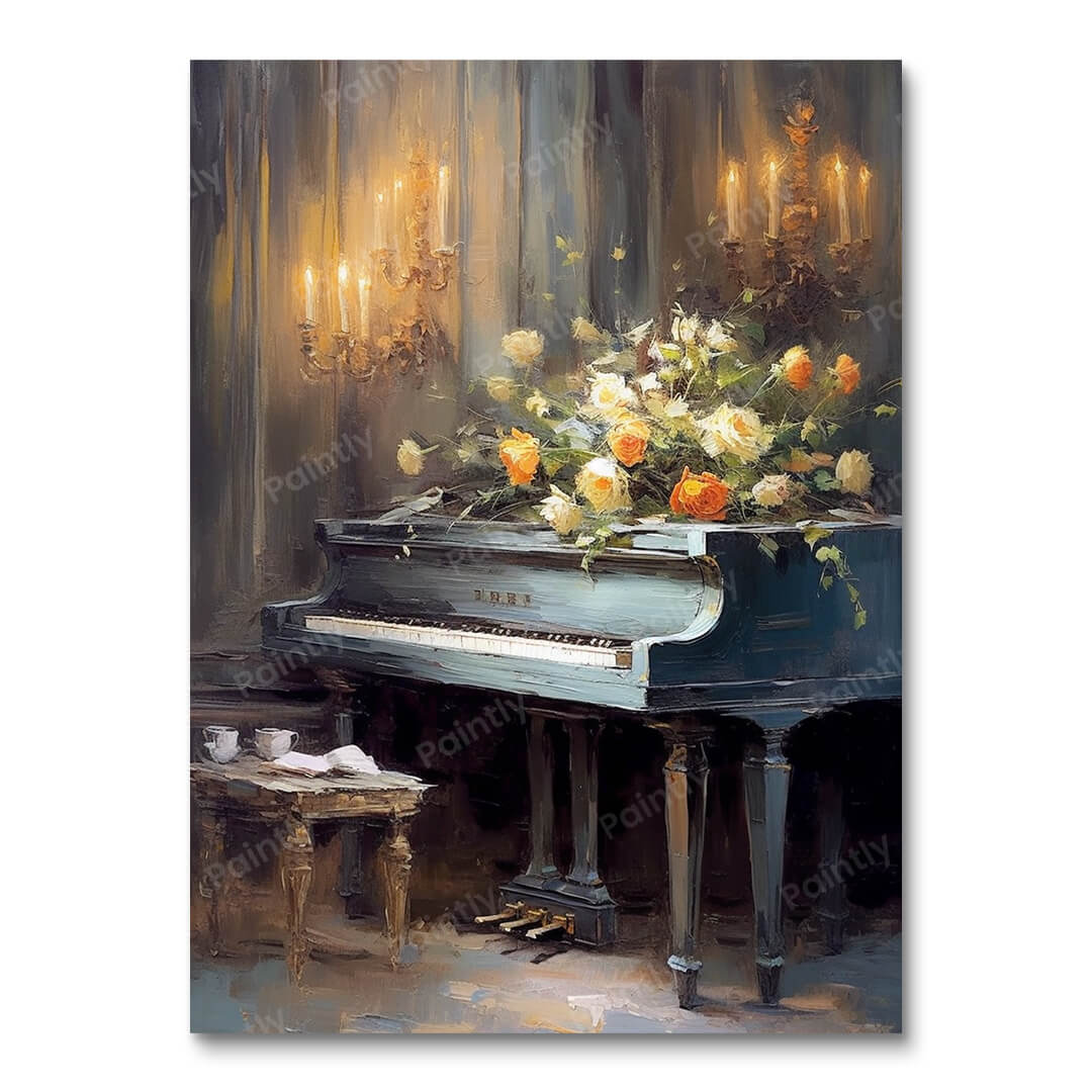 Avond aan de piano (diamond painting)