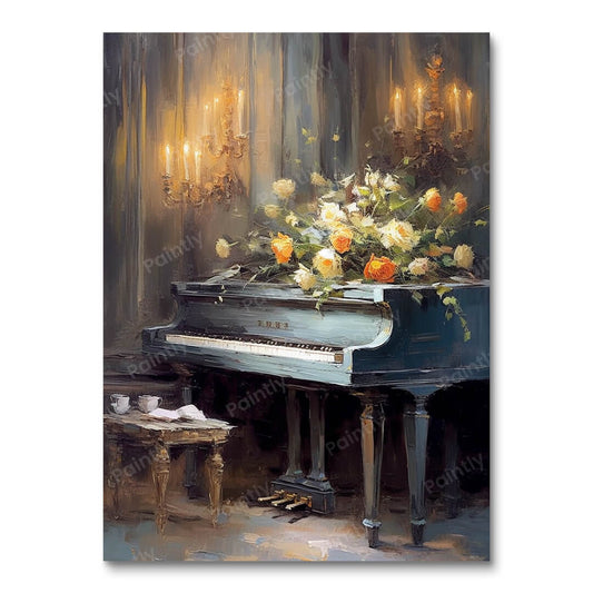 Avond aan de piano (diamond painting)