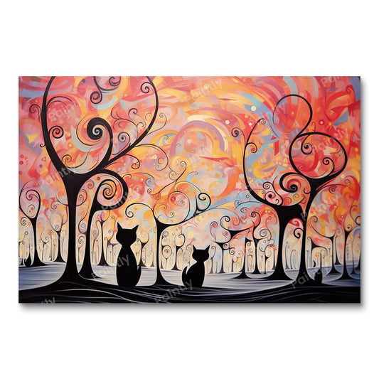 Stralende Kat Symfonie (Diamond Painting)