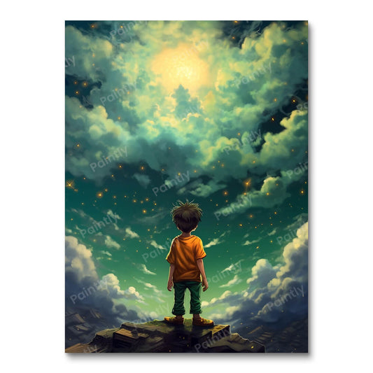 Jongen Een Canvas van Verwondering (Diamond Painting)