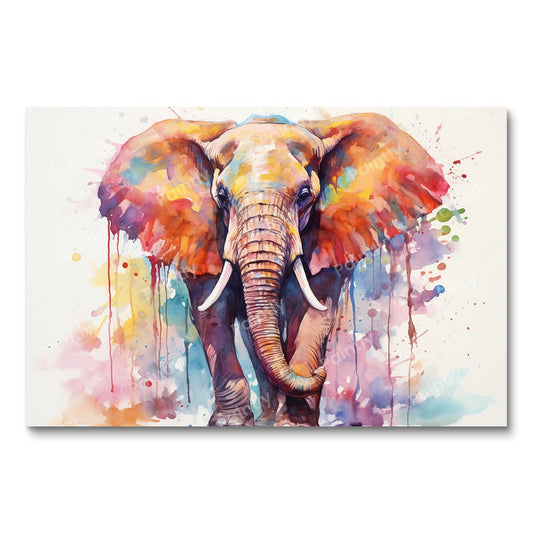 Levendige olifant (diamond painting)