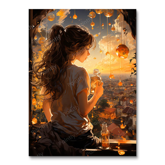 Gouden blik (diamond painting)