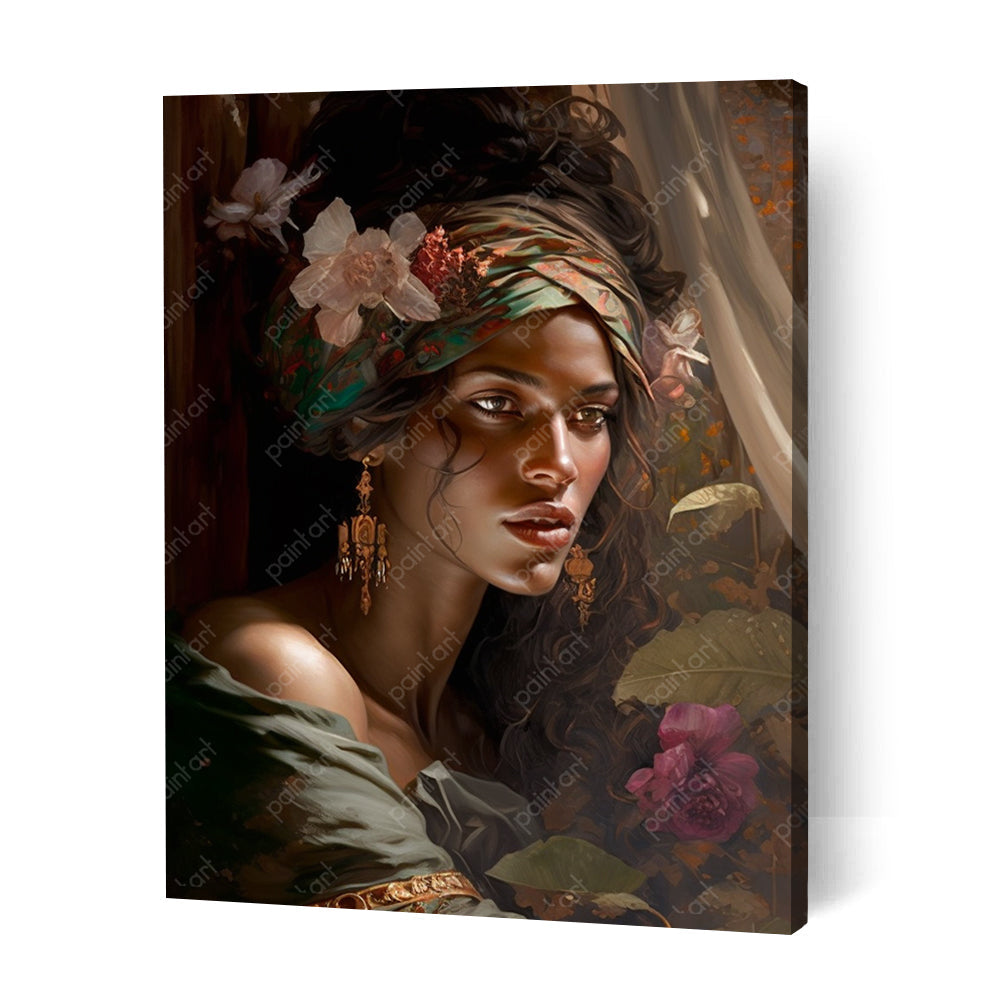 Etherische Mila bedel I (diamond painting)