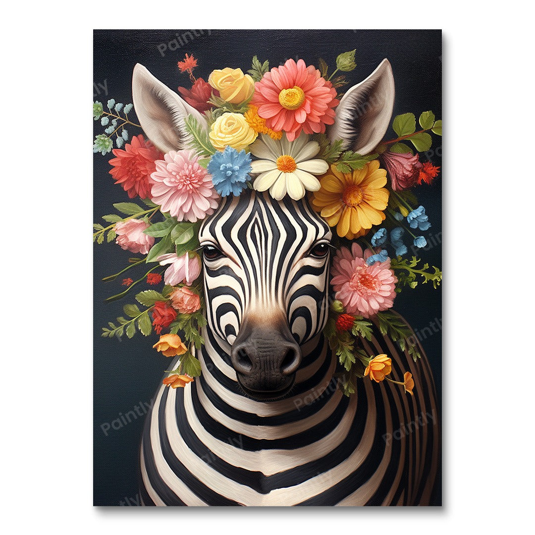Bloembed Zebra (Diamond Painting)