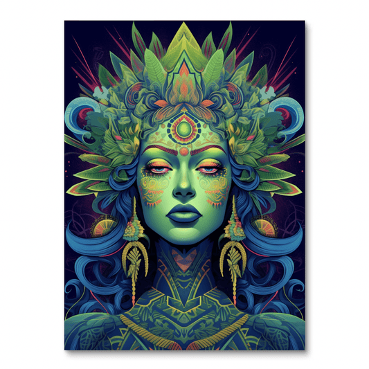 Psychedelische godheid (diamond painting)
