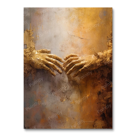 Bronzen aanraking van liefde (diamond painting)