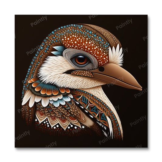 Aboriginal Kunst Kookaburra I (Diamond Painting)