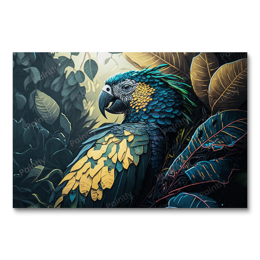 De exotische ara I (diamond painting)