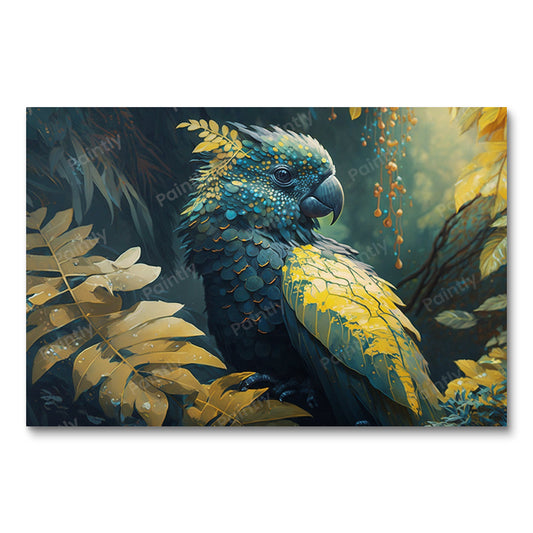 Matzwarte kaketoe VIII (diamond painting)