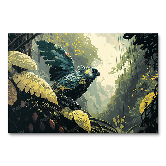 Mat zwarte kaketoe x (diamond painting)