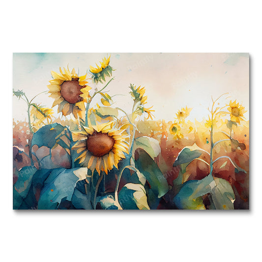 Zonnebloemveld I (diamond painting)