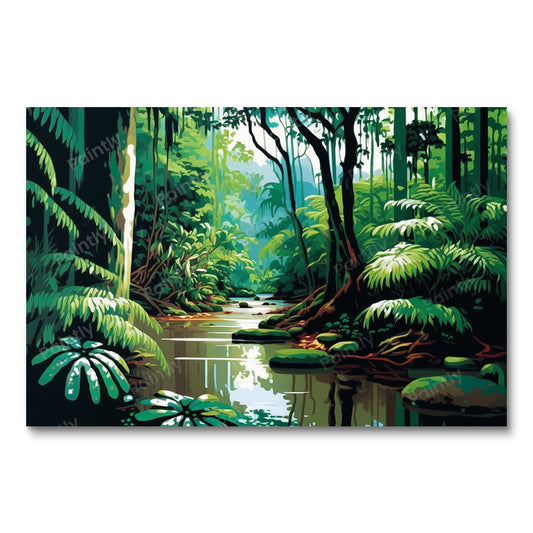Het Daintree Rainforest Australië II (Diamond Painting)