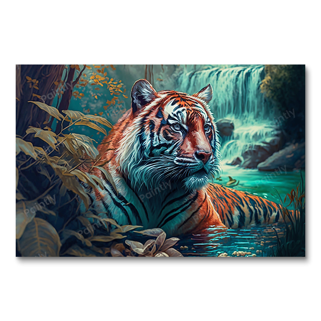 Tijger door de val (Diamond Painting)