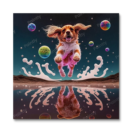 Vliegende hond I (diamond painting)