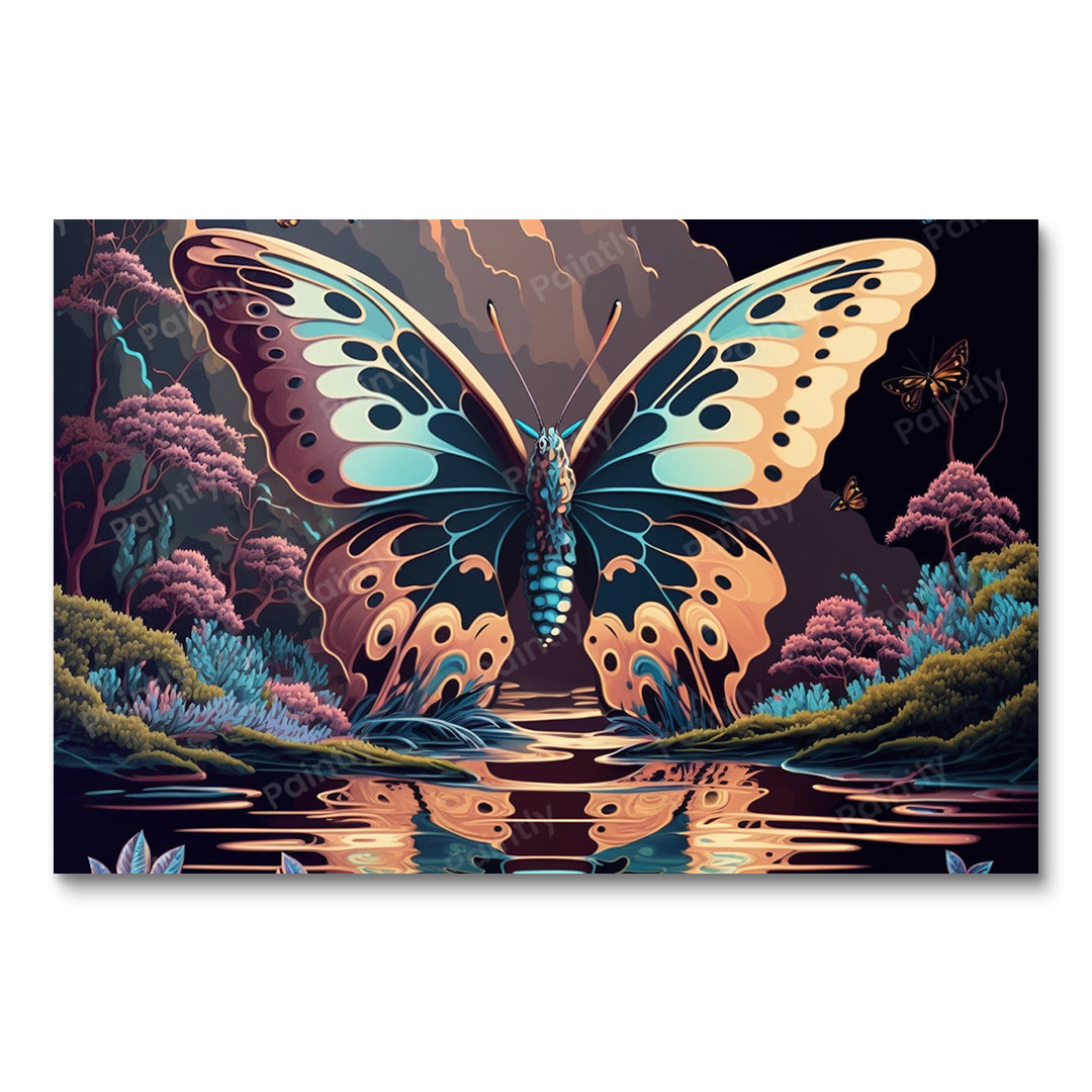 De vlinder Mirage (diamond painting)