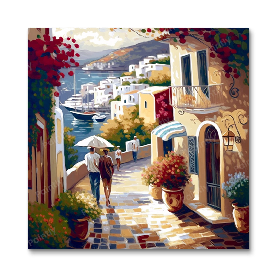 Italiaanse kustplaats IV (diamond painting)