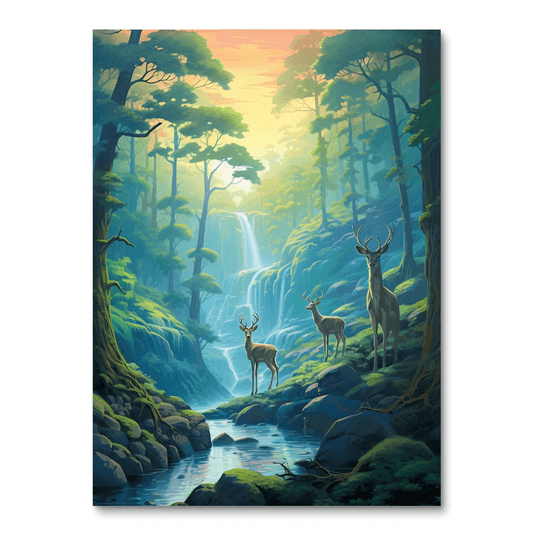 Hert door de val (diamond painting)