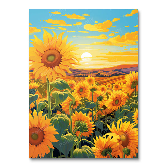 Gouden Zonnebloem Bliss (Diamond Painting)